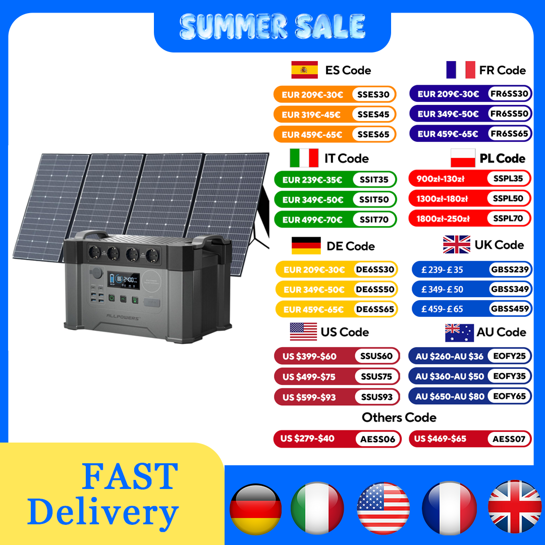 Renewable Energy Systems - ALLPOWERS Solar Generator S2000 Pro with