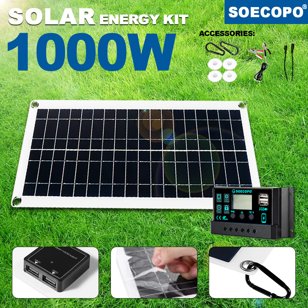 Renewable Energy Yes Please - SOECOPO 1000W Solar Kit: 18V Panel