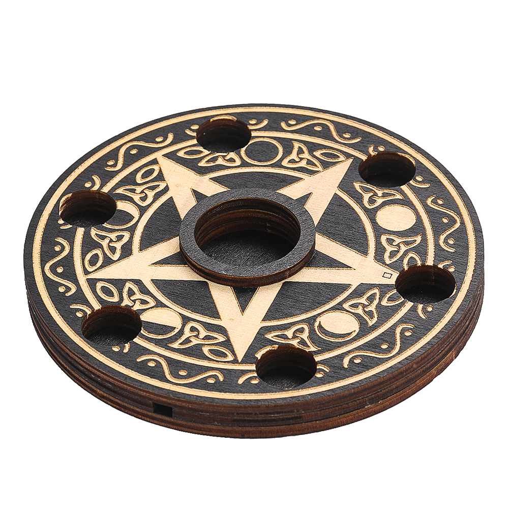Energy Storage Rack - Wooden Pentacle Crystal Ball Display Stand