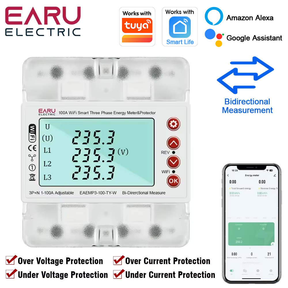 Three Phase 380V Tuya WiFi Sma – обзор и цена Ac Surge Protector