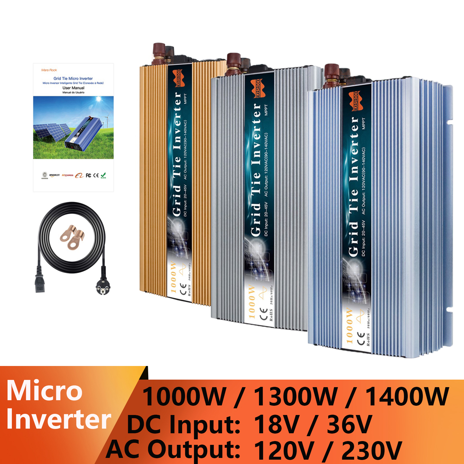 1000W 1300W 1400W Grid Tie Mic – обзор и цена Renewable Energy Systems