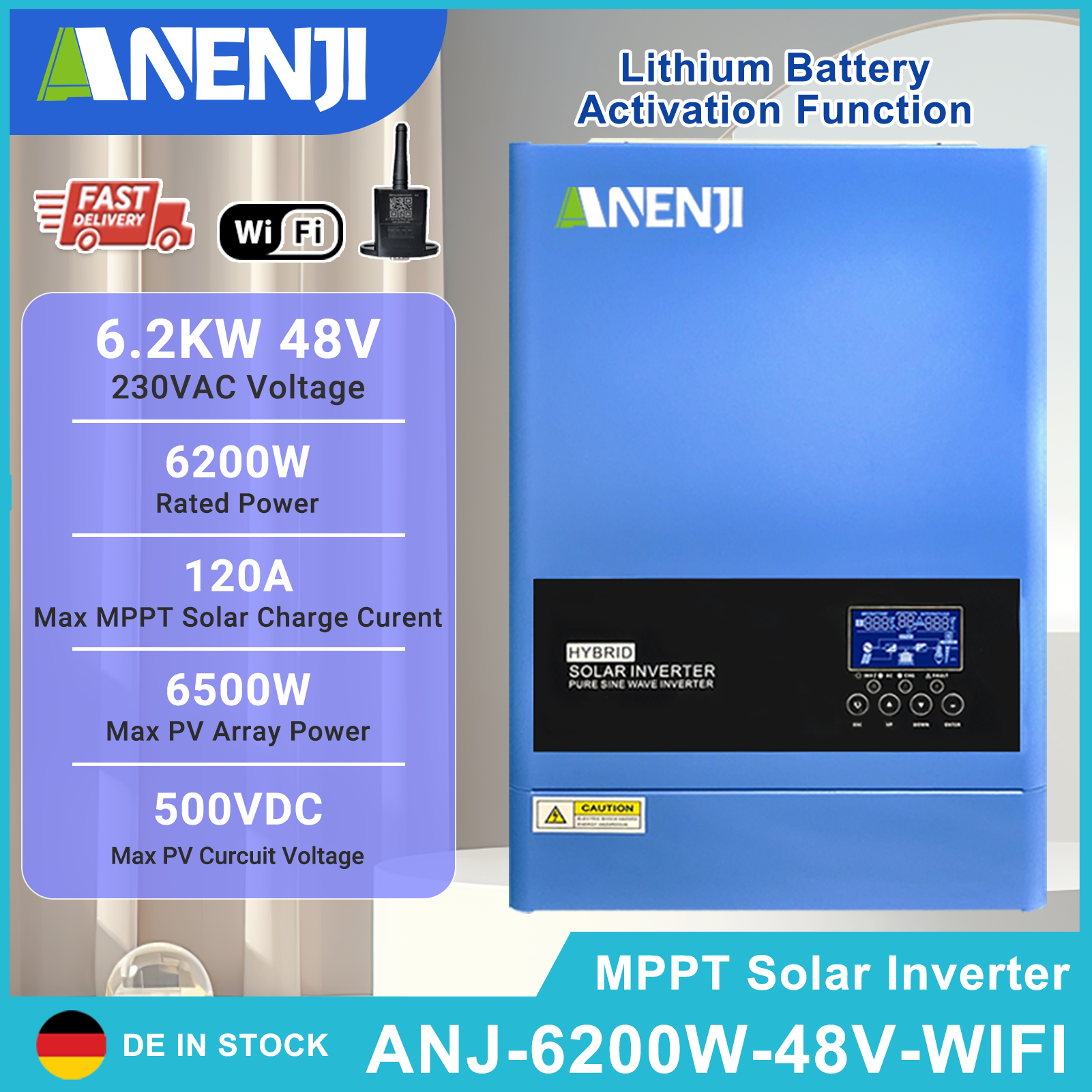 4KW 6.2KW Hybrid Solar Inverte – обзор и цена Mppt Charge Controller