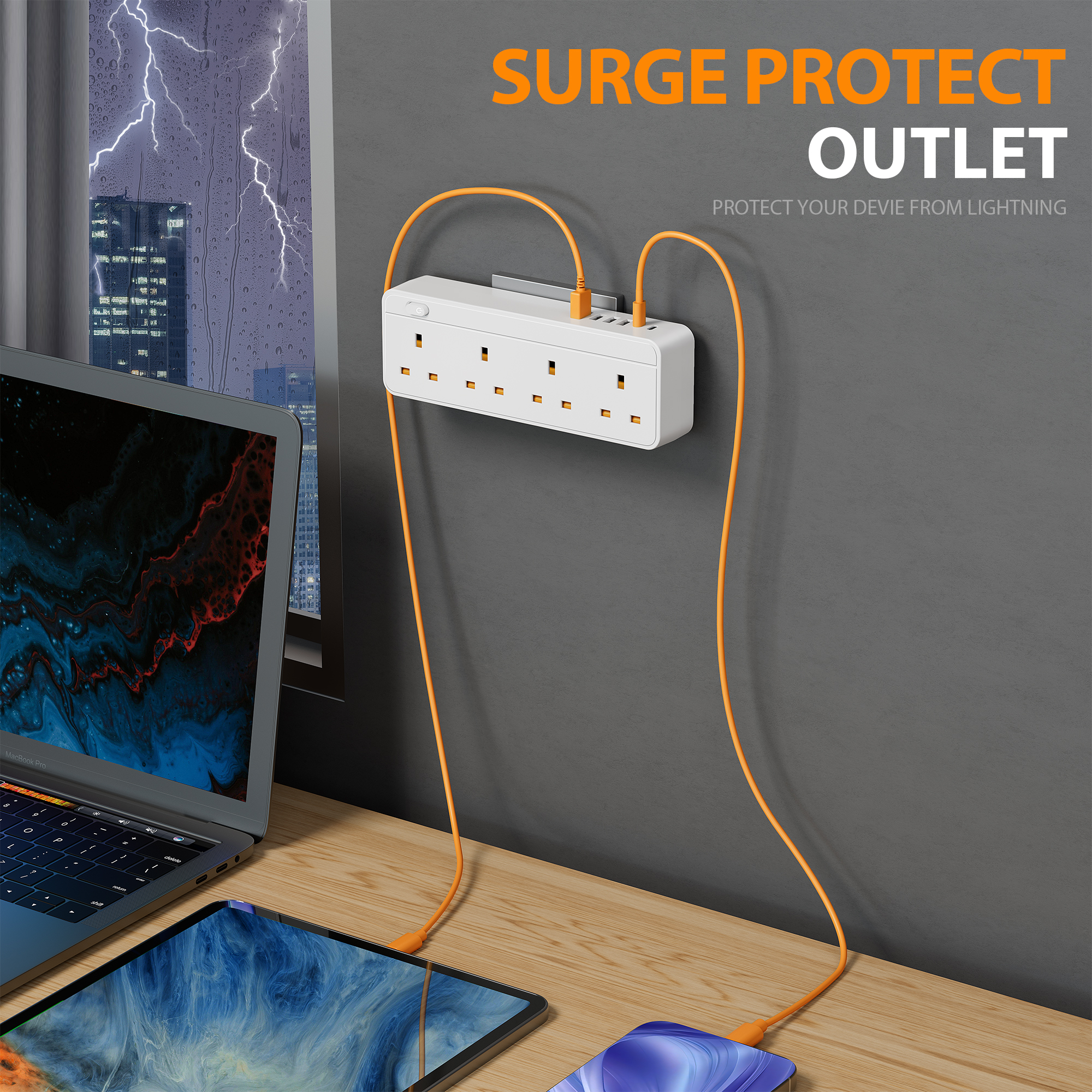 10-in-1 British Standard Power – обзор и цена Ac Surge Protector