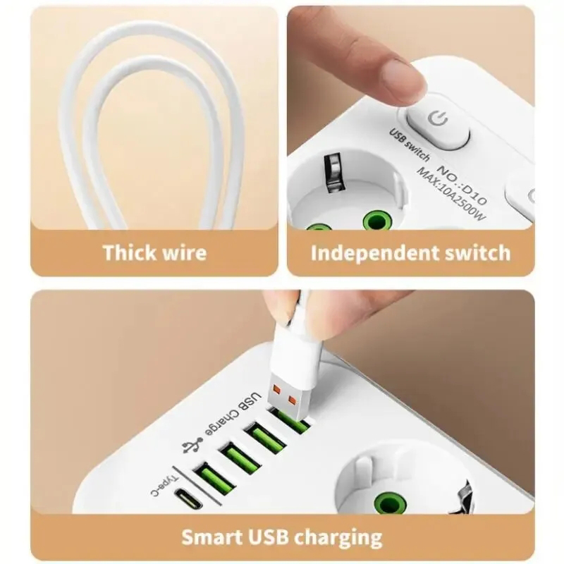 2M Electrical Socket EU Plug6  – обзор и цена Ac Surge Protector