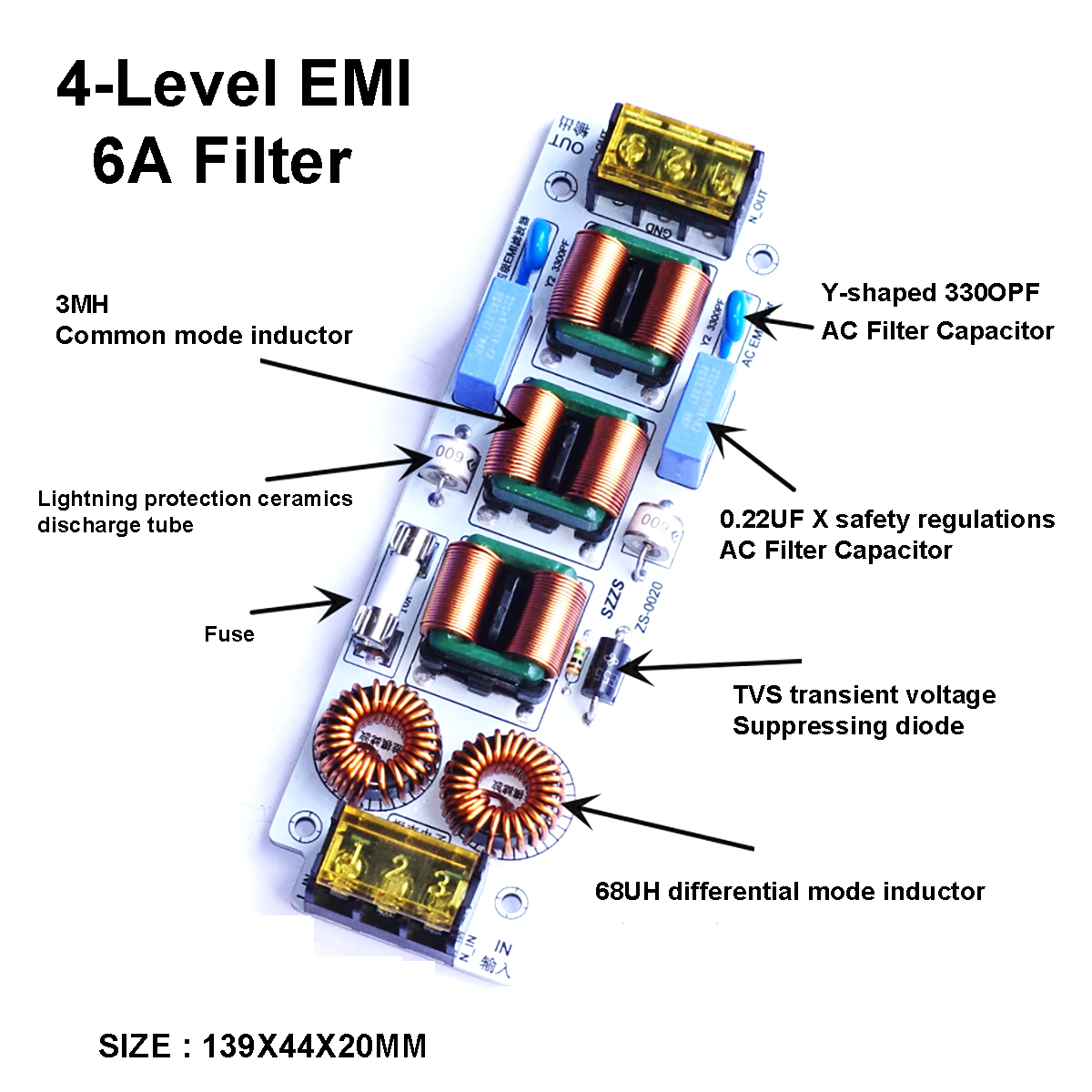 6A/10A 4-Stage EMI Filter | 11 – обзор и цена Ac Surge Protector