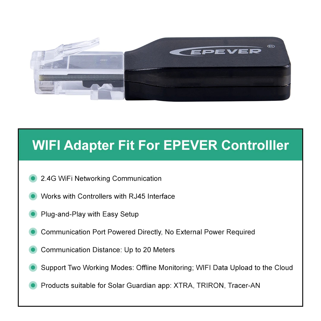 EPEVER WiFi 2.4G RJ45 D WIFI B – обзор и цена Mppt Charge Controller